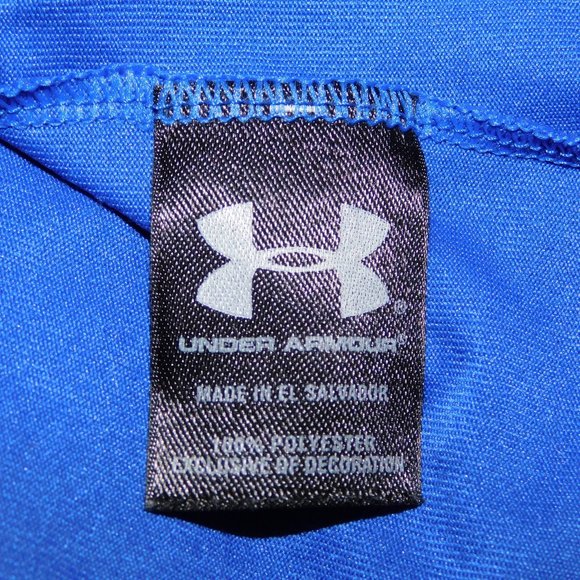 Under Armour Semi-Fitted Heat Gear RUN Blue Graphic T Shirt Mens XL - Picture 4 of 9